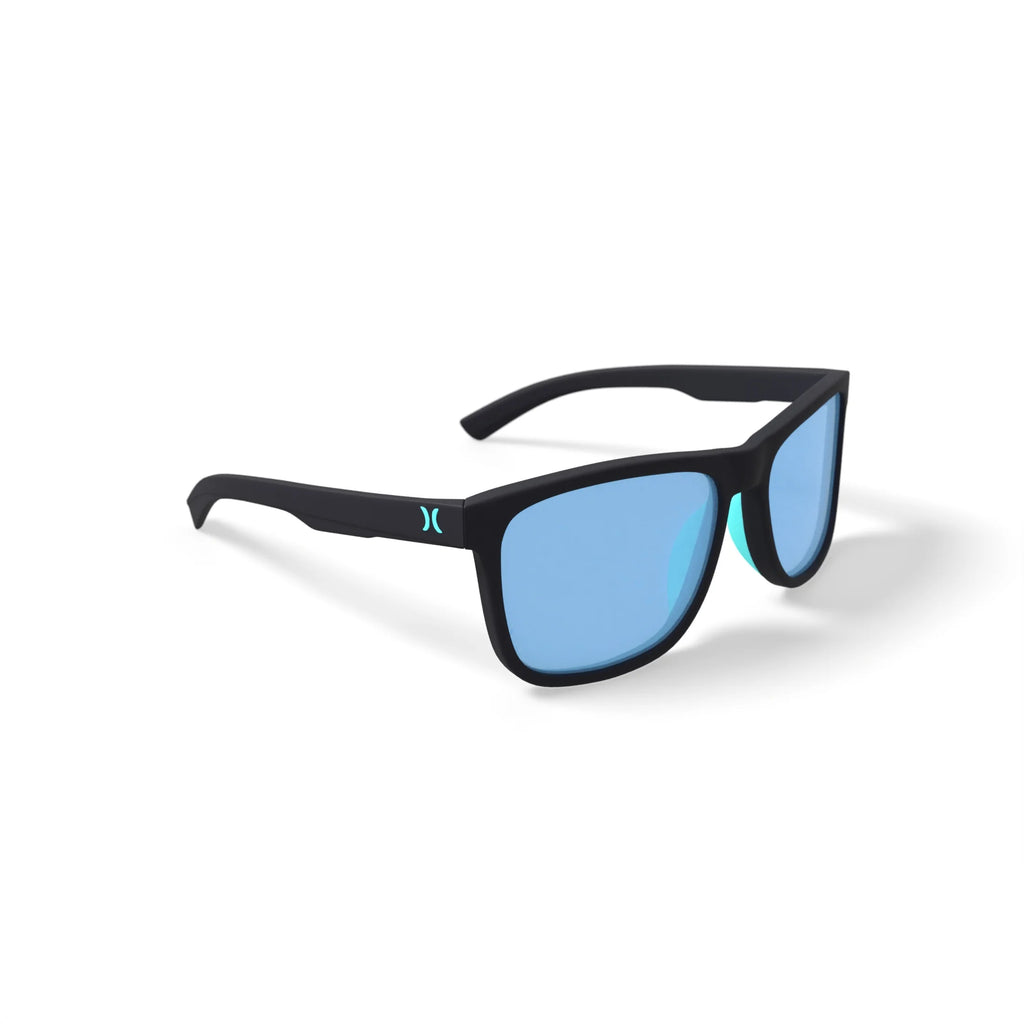Men'S Rx'Able Sport Polarized Sunglasses, HSM3007P Peak, Matte Black/Blue, 56-17-135, with Case